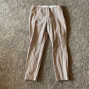 Pink and White Slacks with Elastic Waistband